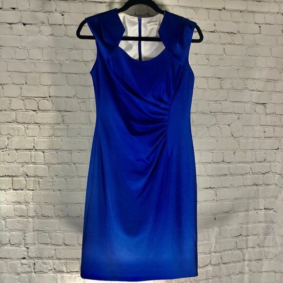 Calvin Klein Dresses & Skirts - Calvin Klein Royal Blue Cap Sleeve Midi Dress. Size 6